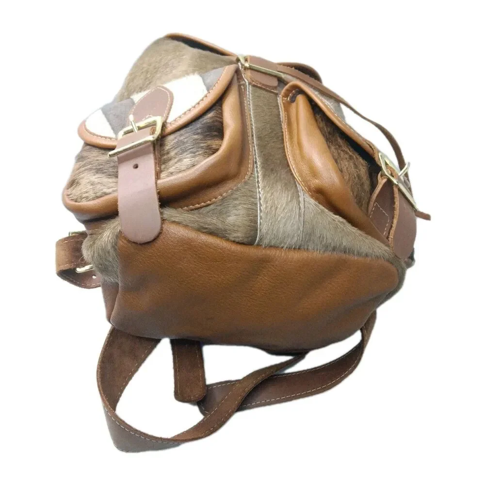 Lil' Miss Leather Backpack Handcrafted Cowhide Leather Bag - Picture 5 of 11